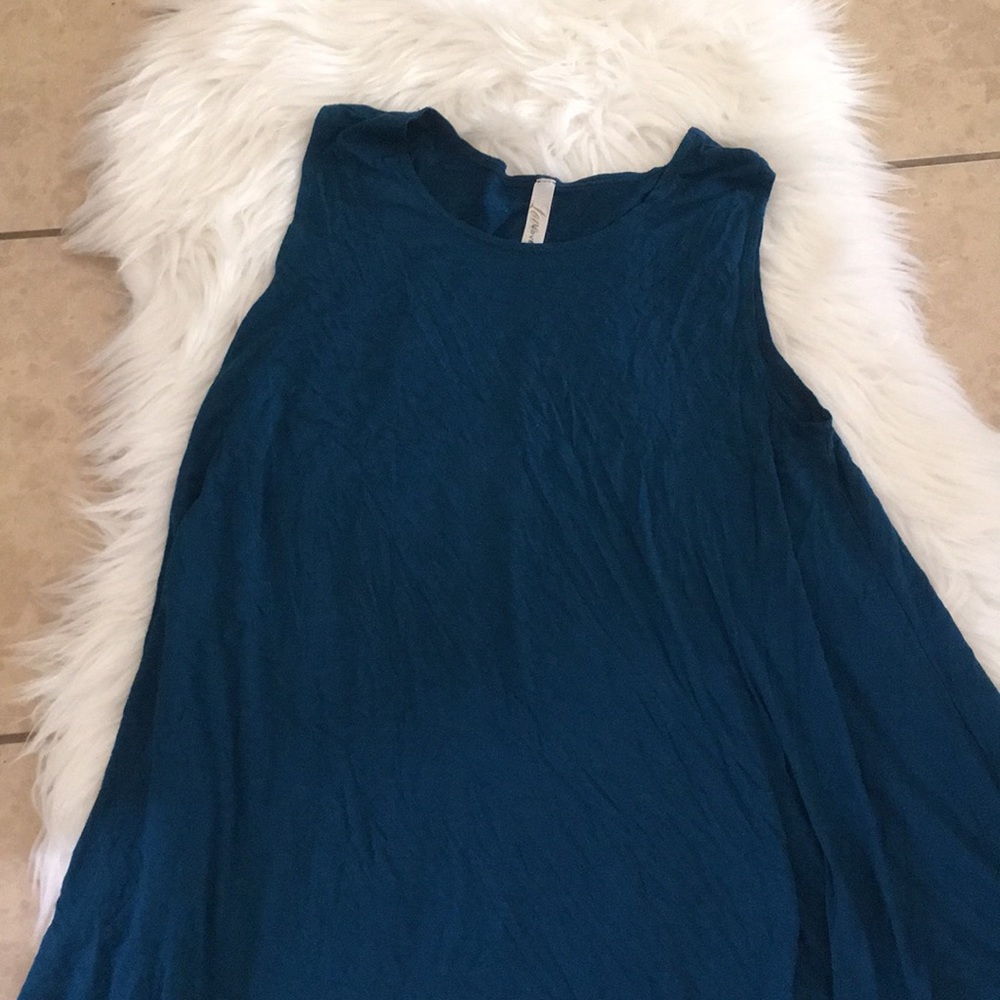 Teal colored tank dress!
